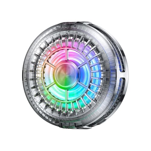 Enfriador Magnético Del Teléfono Celular, Enfriador Del Teléfono Móvil Con Luces LED | Enfriador De Teléfono Móvil Con Succión Magnética | Diseño Completo De Conc