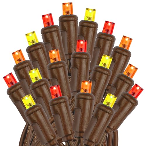 Novelty-Lights-25-Feet-50-Light-Brown-Wire-LED-Autumn-Lights-Outdoor-Commercial-Grade-YellowRedOrange-5mm-Bulbs-UL-Listed-Connectable-up-to-1075-Feet Novelty Lights 25 Feet 50 Light Brown Wire LED Autumn Lights Outdoor Commercial Grade YellowRedOrange 5mm Bulbs UL Listed Connectable up to 1075 Feet