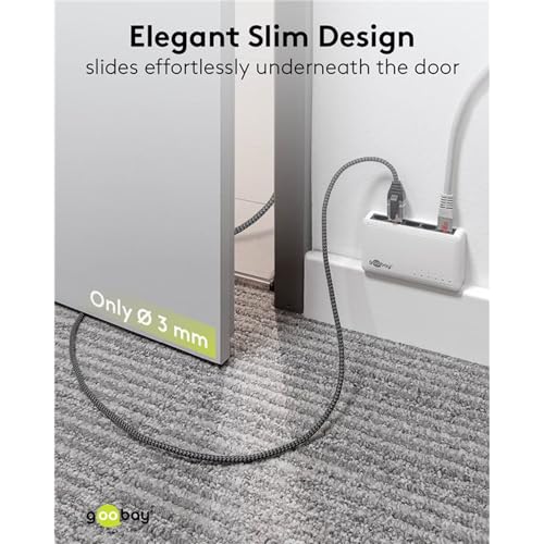 Goobay Cavo Da USB-A 3.0 A RJ45 Cat 6 Slim/Adattatore/Stabile Connessione Internet Cablata Con Router/Switch Di Rete/Adattatore Usb A RJ45 / 1 Gbps / 2 Metri / 74395 - 9