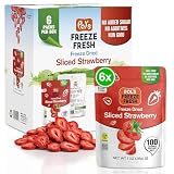 Pol’s Freeze Fresh - 6 Pack Sliced Freeze-Dried Strawberries (1 Oz Each) – No Added Sugar, Non-GMO, Vegan...