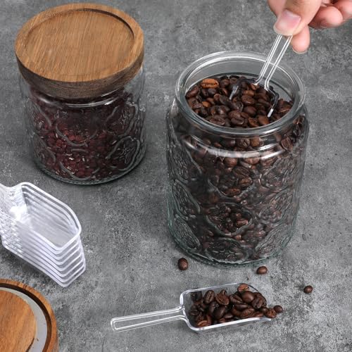 12 Pcs Mini Acrylic Plastic Kitchen Scoops 4.3\" Multi Purpose Ice Scoops Acrylic Scoop for Canisters for Christmas Popcorn Food Ice Cream Dessert Canisters Jars Buffet Kitchen Bar Wedding Party - Thumbnail 5