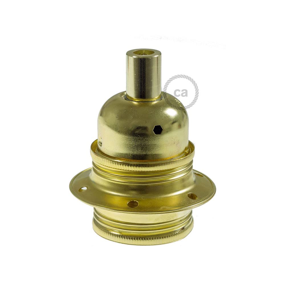 Douille Suspendue E27 Réglable 100cm Couleur Laiton - IP44, Pour Abat-jour, Vintage, Café, Salon, Bureau