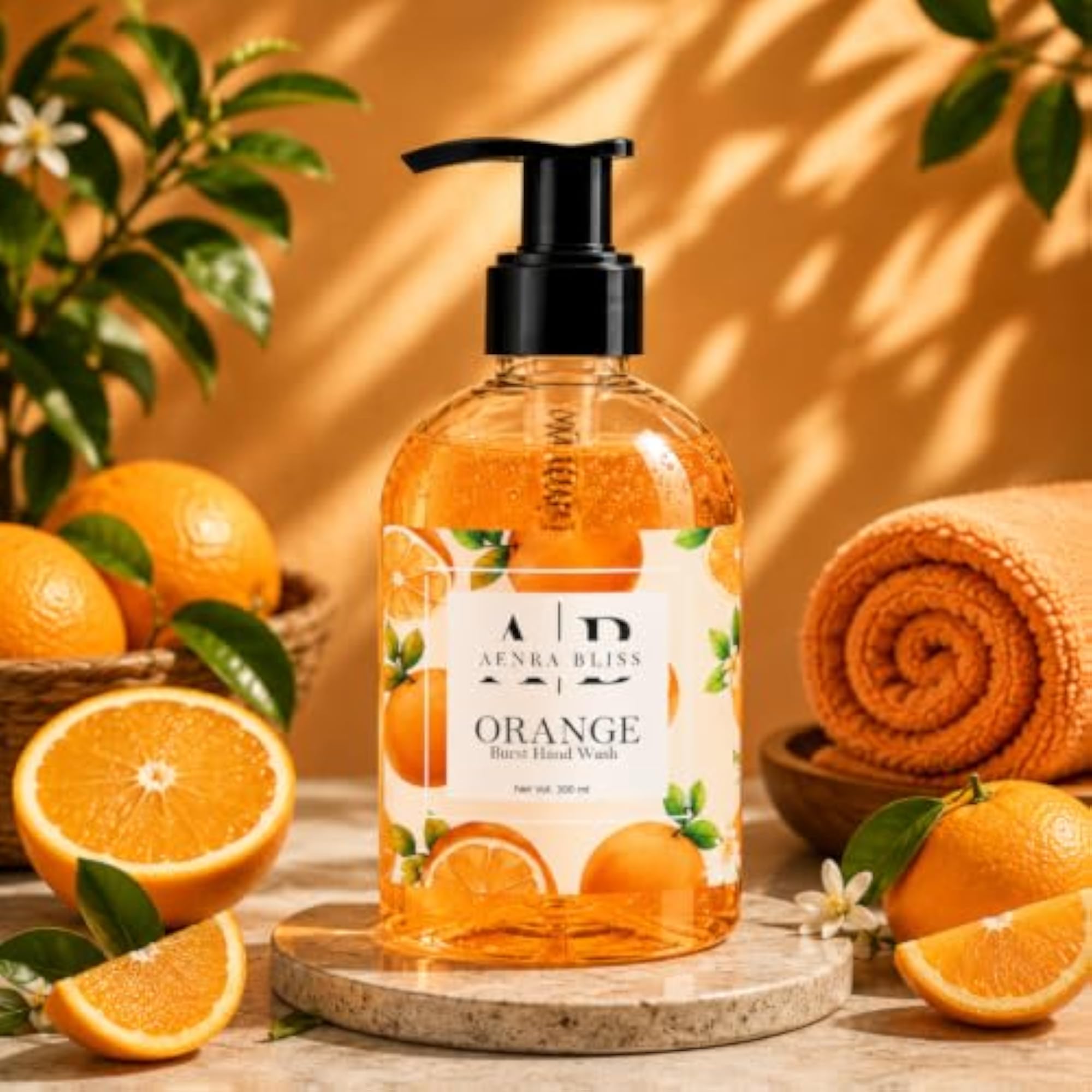 Orange Hand Wash, Liquid Hand Wash, Gentle Cleansing, 300ml