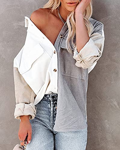 ORANDESIGNE Camicie Donna Taglie Forti Manica