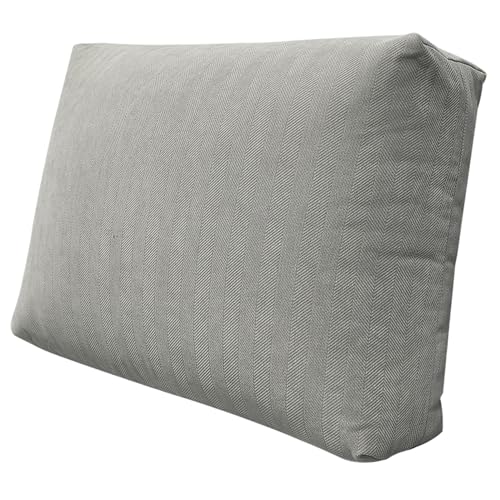 Housse de coussin décorative grise haut de gamme avec zip invisible