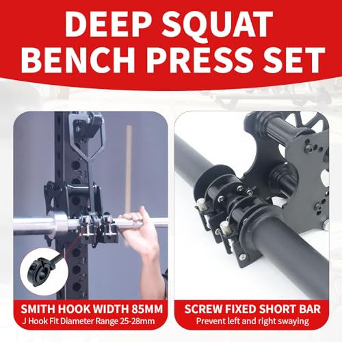 AHTAPFON Upgrade Smith Machine Attachments for Cable Machine Attachment,Cable Pulley Attachment for Power Rack Attachments,Squat Rack Attachments for Cable Crossover Deep Squat LAT Pull Down by AHTAPFON - Used condition - Image 5