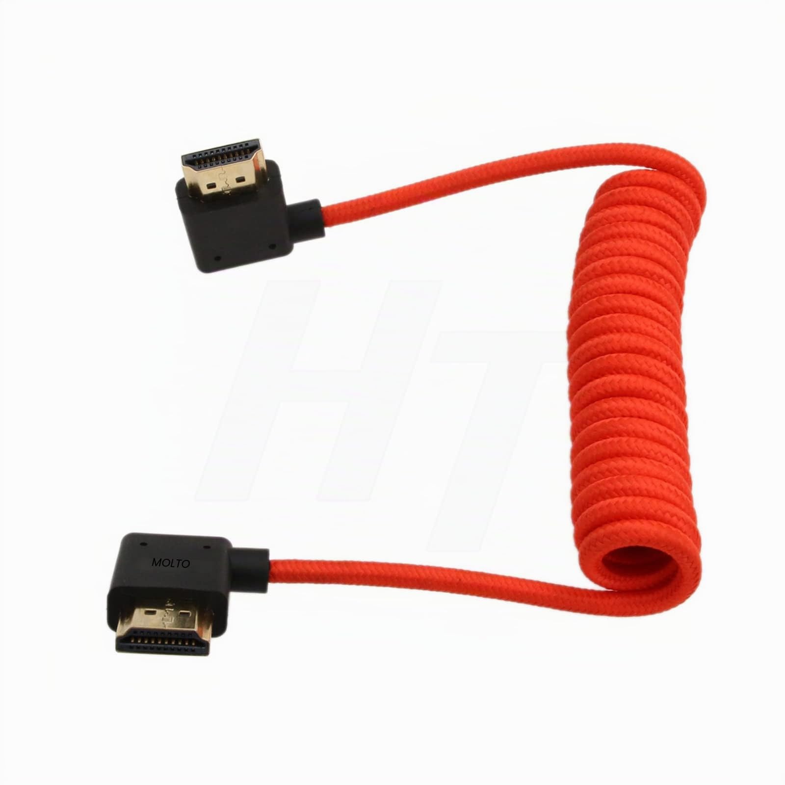 HangTon Cavo HDMI 2.1 HDMI 4K 120fps 8K 60fps per ATOMOS Ninja V Sony A7siii Canon C300 C500 Ronin RS2 Monitor Camera ad angolo retto sinistro Tipo A intrecciato a spirale