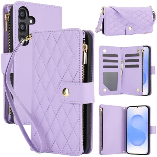 Étui portefeuille pour Samsung S26 en cuir avec bandoulière