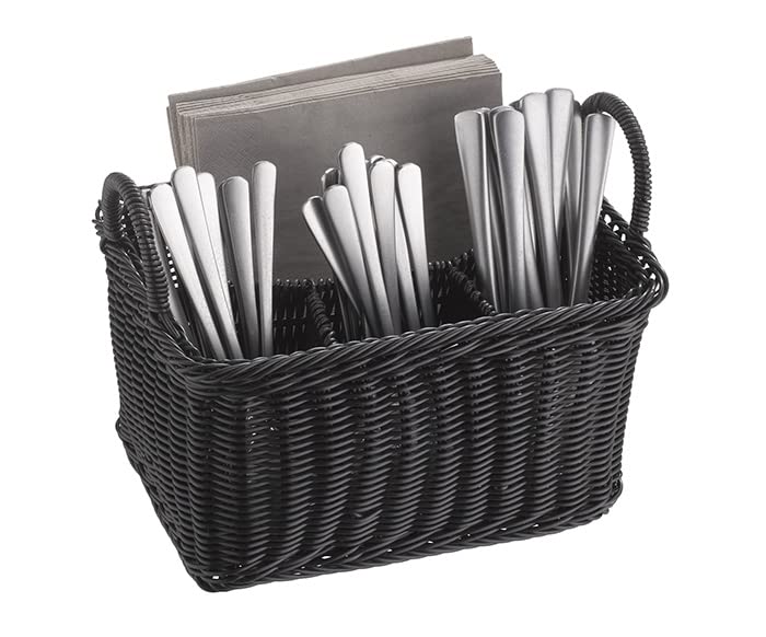 cutlery dispenser ECONOMIC 26 x 18 cm, H: 15 cm Polypropylen, black, 26x18x15cm - Image 2