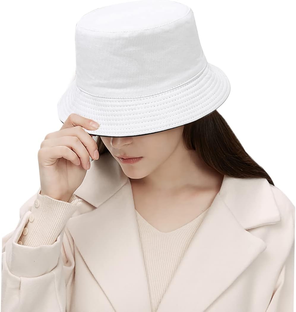 Malaxlx Unisex Bucket Hat Beach Sun Hat Aesthetic Fishing Hat for Men Women Teens, Reversible Double-Side-Wear - Image 2