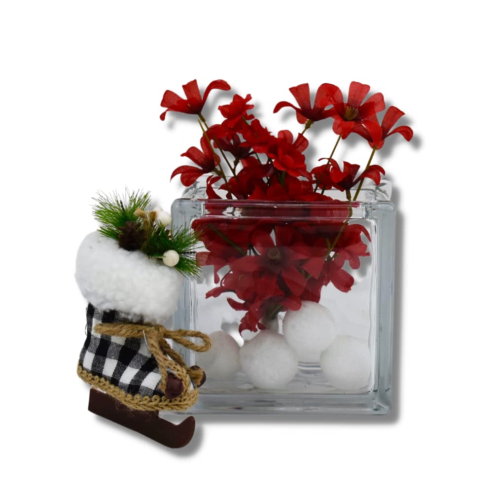 & szkło 20 cm x 20 cm x 7,6 cm Nominalny przezroczysty blok szklany rzemieślniczy