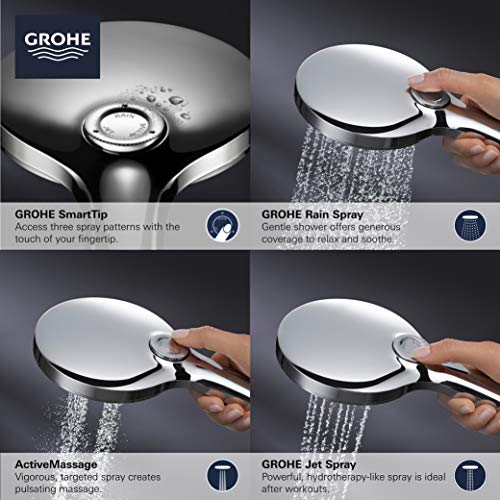 GROHE Handheld Shower Head with 3 Rain Jet Settings