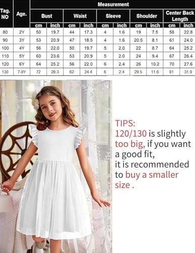 Image of Arshiner Toddler Tutu Dress Little Girls Fluffy Summer Dresses Casual Party Tulle Sundress for Kids 2-6Y