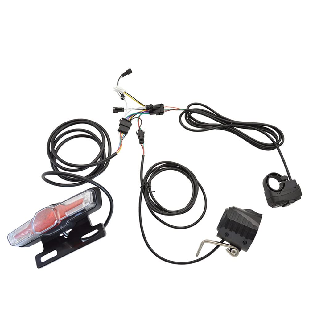 Zestawy świateł przednich i tylnych do rowerów elektrycznych Rower elektryczny 24 V-48 V Grupa świateł Klakson Światło tylne Światło hamowania Zestaw kierunkowskazów