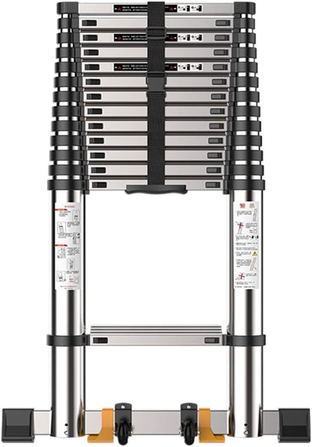 Aluminum Alloy Extension Ladder, Single-Sided Folding Straight Ladder, Household Stairs, Portable Lifting Engineering Ladder, Maximum Load 330lb (Size : 5.5M(18FT))