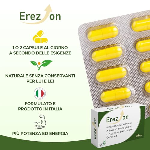 Kamasù™ Integratore Naturale, Supporto E Benessere Sessuale - Maca Gialla Uomo Integratore Di Maca Gialla,L- Arginina Citrullina Curcuma Forza Resistenza Ed Energia Uomo - 3