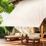Telo impermeabile con occhielli, teloni in PVC beige resistente 1x1,5 m 1,2x1,5 m 1,8x2,4 m 2x3 m 3x4 m 6x8 m per copertura piscina camion, impronta tenda, riparo antipioggia(1x1m)