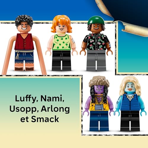 LEGO One Piece La Bataille d’Arlong Park - Jouet Interactif avec 5 Minifigurines Dont Luffy & Nami - Pagode Qui s'Effondre - Cadeau Anime pour Garçon, Fille ou Fan dès 9 Ans 75638
