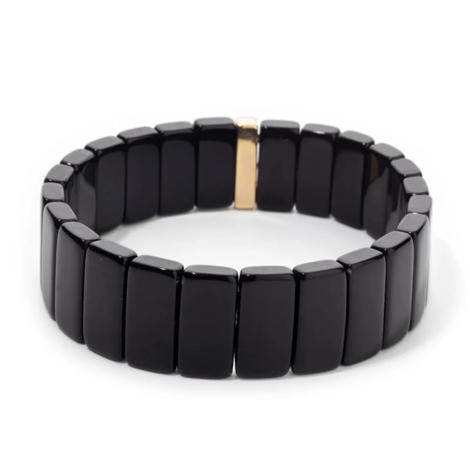 Pulseras boho de abalorios y brazalete elástico mano para hombre y mujer 7