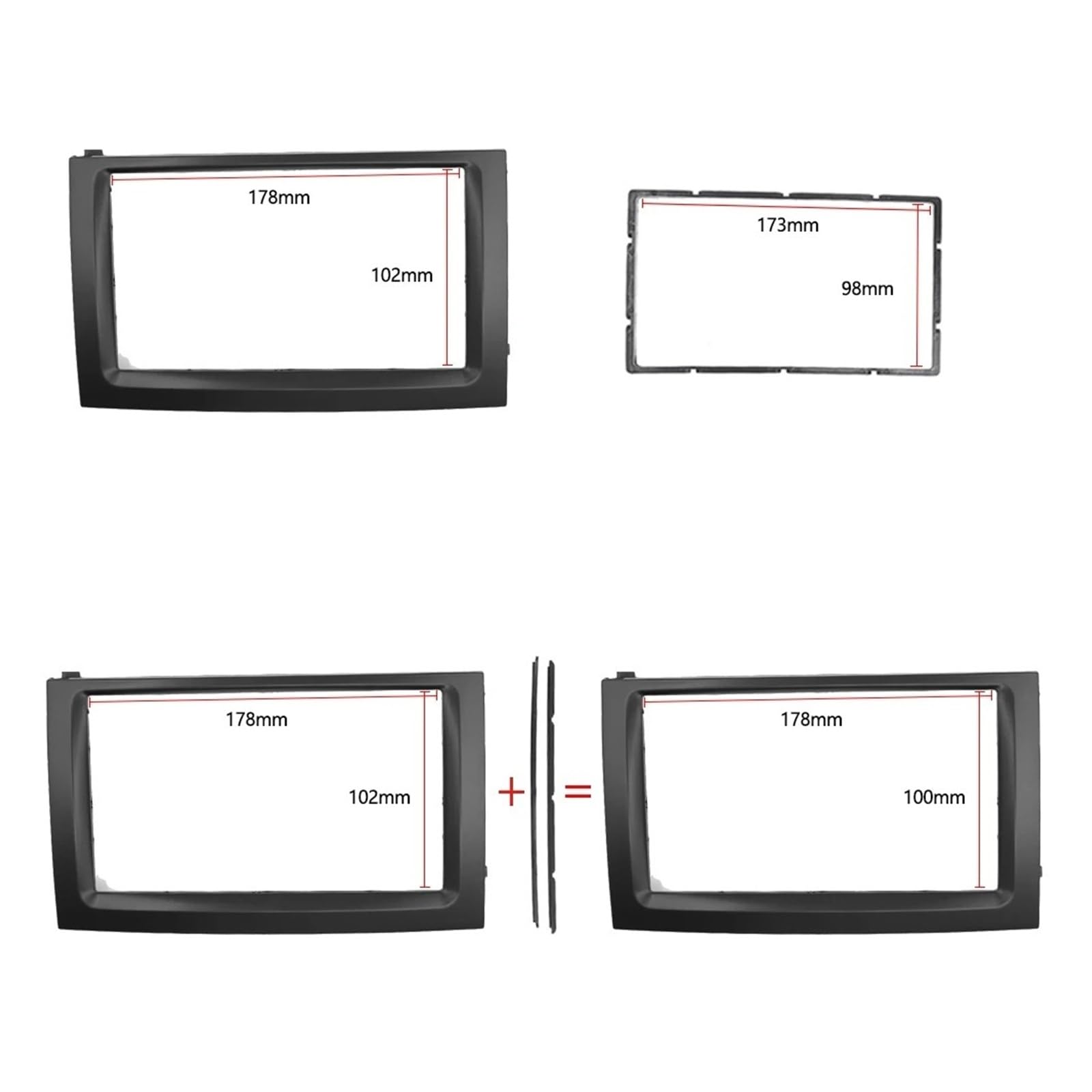 2DIN Für Skoda Für Fabia 2003 2004 2005 2006 Auto Radio Fascia Rahmen Stereo DVD Player Dash Montage Kit Facia Front Platte Doppel Din Autoradio Blende Einbau Set