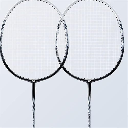 Miniatura 2 de Raqueta de bádminton premium con construcción de grafito ligero, juego de raqueta ligera con bolsa de transporte y volante