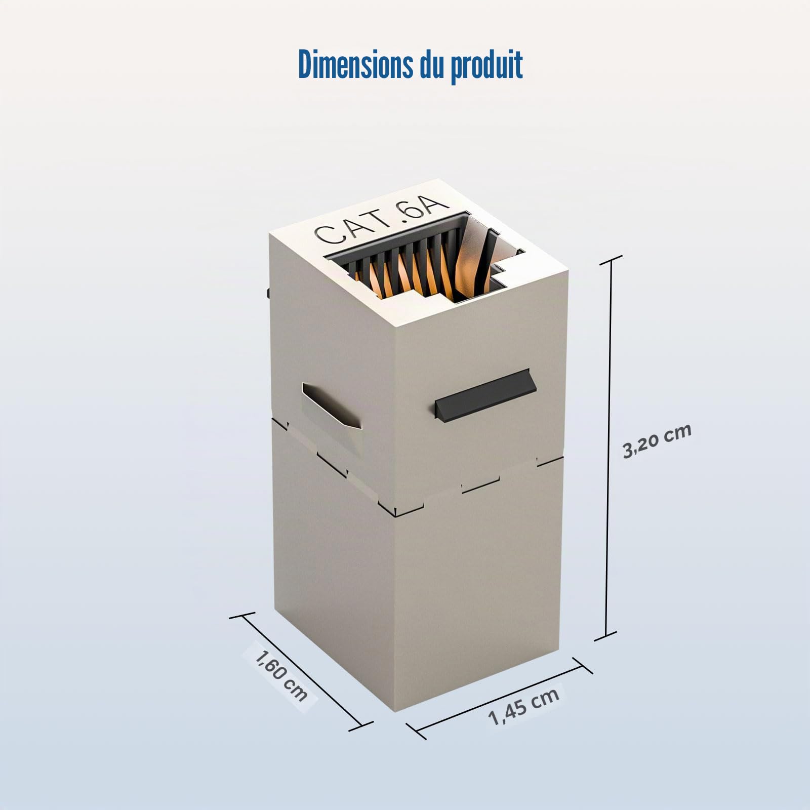 FGB Lot de 25 coupleurs Keystone blindés Cat6a, femelle vers femelle RJ45, coupleur Keystone Ethernet en argent | Prise Keystone RJ45 femelle vers femelle, coupleur Keystone Ethernet pour panneau de brassage et plaque murale
