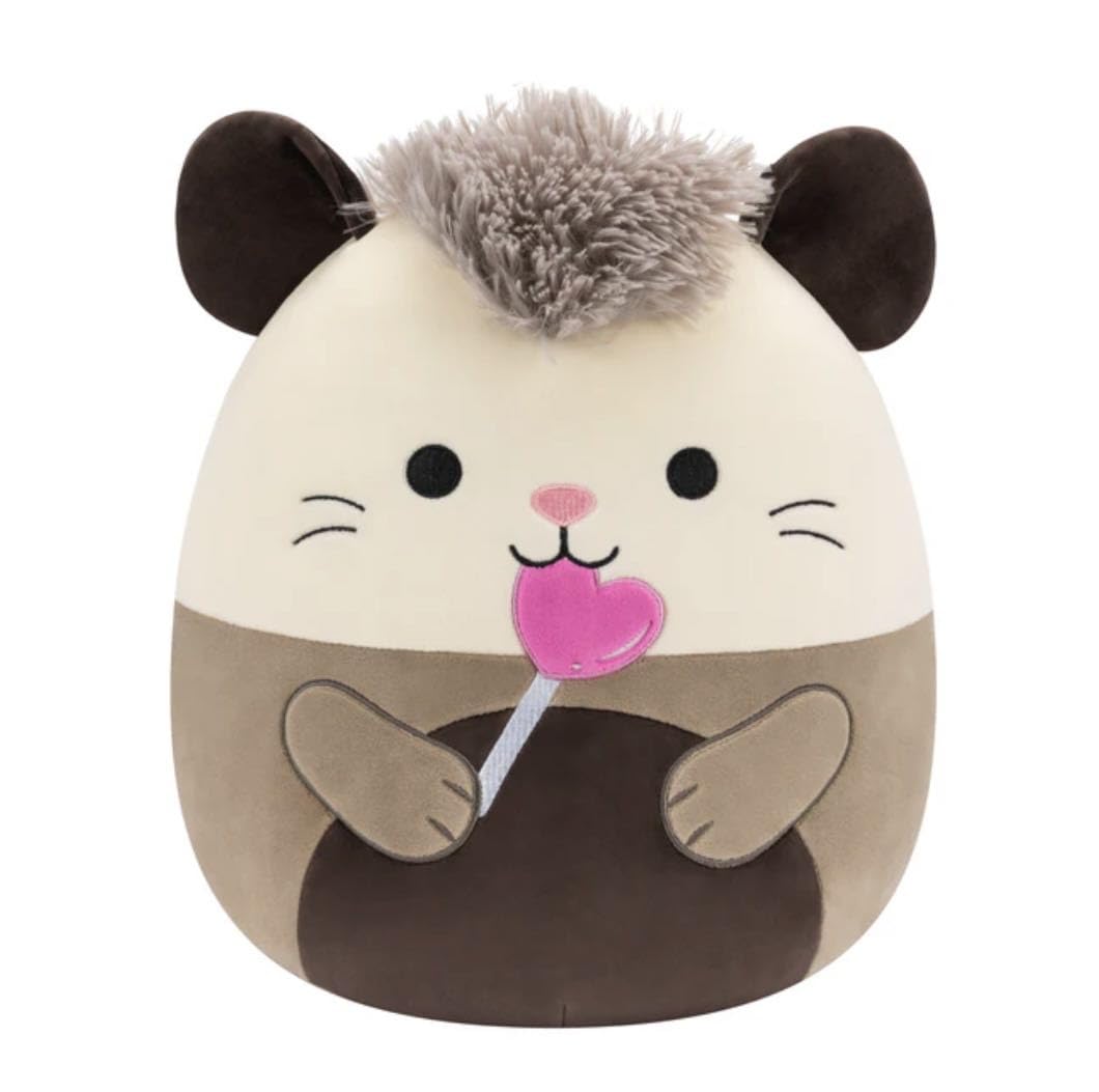 Squishmallows 2025 Original 8-Inch Valentine Squad Plush - Collectible Soft & Squishy Mini Stuffed Animal Toy - Add to Your Squad - Gift for Kids, Girls & Boys (Reshma The Pink Cow): Luanne the Opossum Lollipop