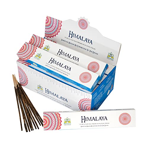 Image of Himalaya Premium Incense Sticks for Everyday Use | Aroma Fragrance Sticks|Pooja Room Items for Home & Prayers | Freshness Positive Energy (Himalaya) (Pack of 12, Each of 15 GM)
