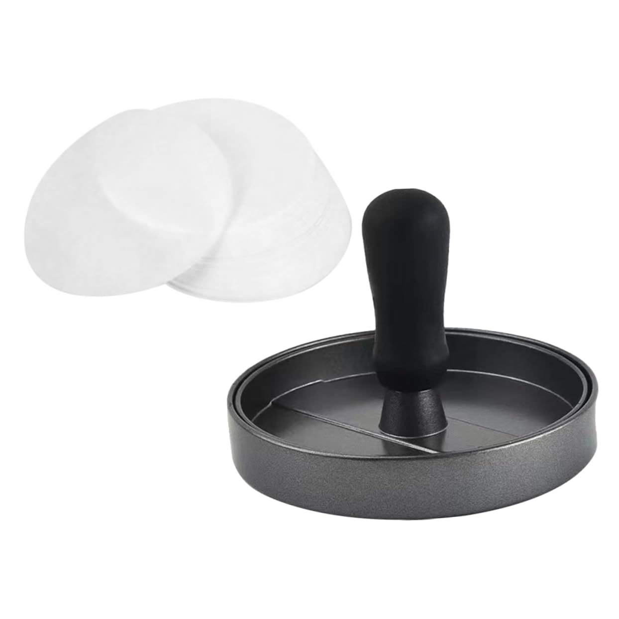BESTYASH Nonstick Hamburger Press Patty Maker Meat Smasher with Patty Papers for Effortless for Beef Veggie BBQ Cooking