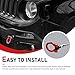 Zigeiya Car Front Bumper Tow Hook, Screw-on Smooth Towing Trailer Puller, Alloy Rustproof Racing Style Pull Ring, Universal Heavy-duty Tuning Accessory for Most European Car Truck SUV (Red)