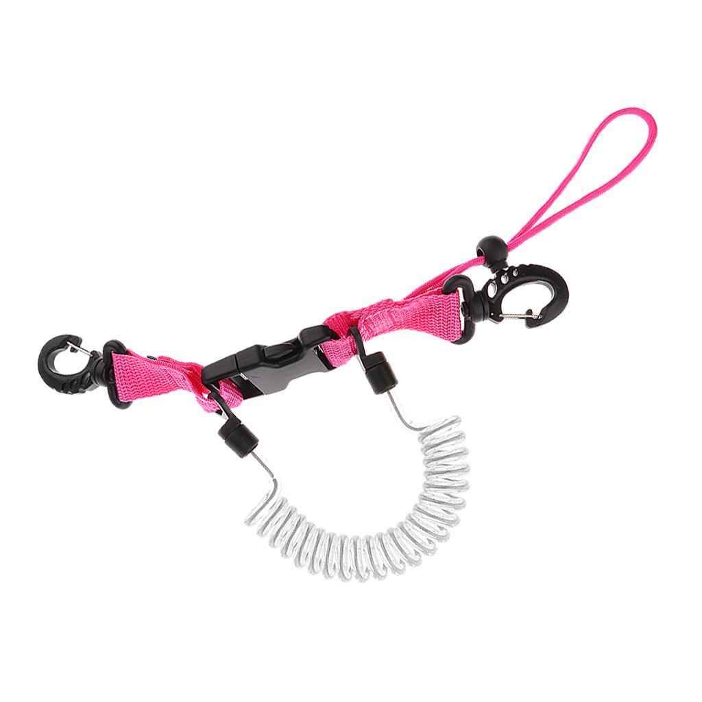 MagiDeal Erwachsene Spiralkabel Spring Coil, mit Karabiner Tauchen Sport Zubehör