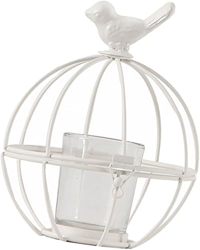 DECHOUS 1 portavelas de hierro para pájaros, soporte para cono, decoración del hogar, decoración del hogar, decoración de candelabros vintage para