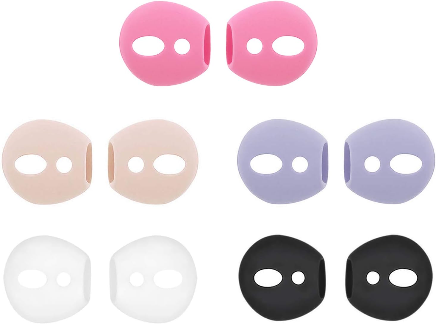 IiEXCEL Fit in Case Eartips for AirPods, 5 Pairs Replacement Super Thin Slim Silicone Earbuds Ear Tips Covers Skin Accessories for Apple AirPods 1 AirPods 2 (Fit in Charging Case) 5 Colorful