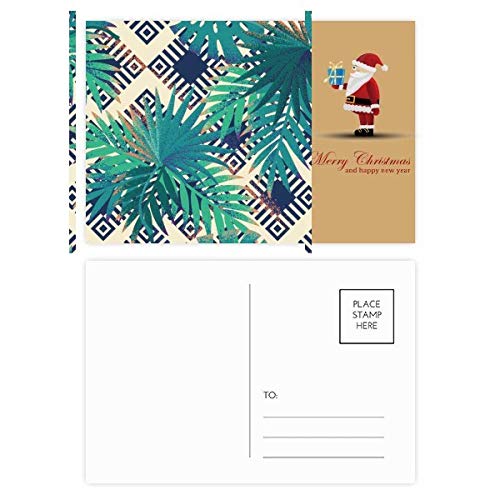 Cartes postales père Noël Green Tropics pour accompagner vos cadeaux, lot de 20 vœux