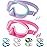 Vvinca Swim Goggles with Nose Cover, Fabric Strap Toddler Kids Swimming Goggles Diving Mask Anti-Fog/UV No Leak for Age 3-15