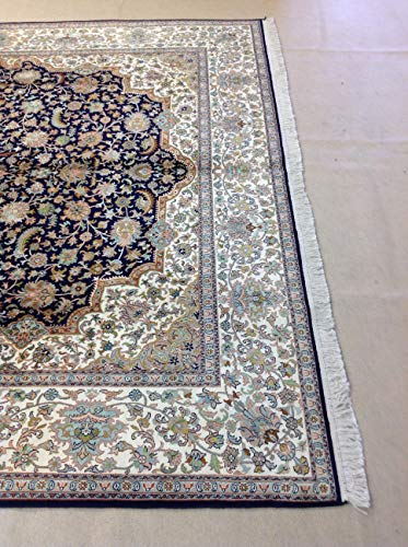 G Moni Sonne Reine Natur Seide Orientteppich Kaschmir 337 X 246 handgeknüpft – Bild 5