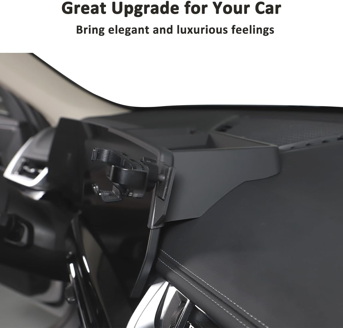 Center Console Dash Storage Tray Phone Mount for BMW X1 U11 2023-2024, Multi-Mount Phone Holder Dash Tray Storage Box System Kit (Style B) image 5
