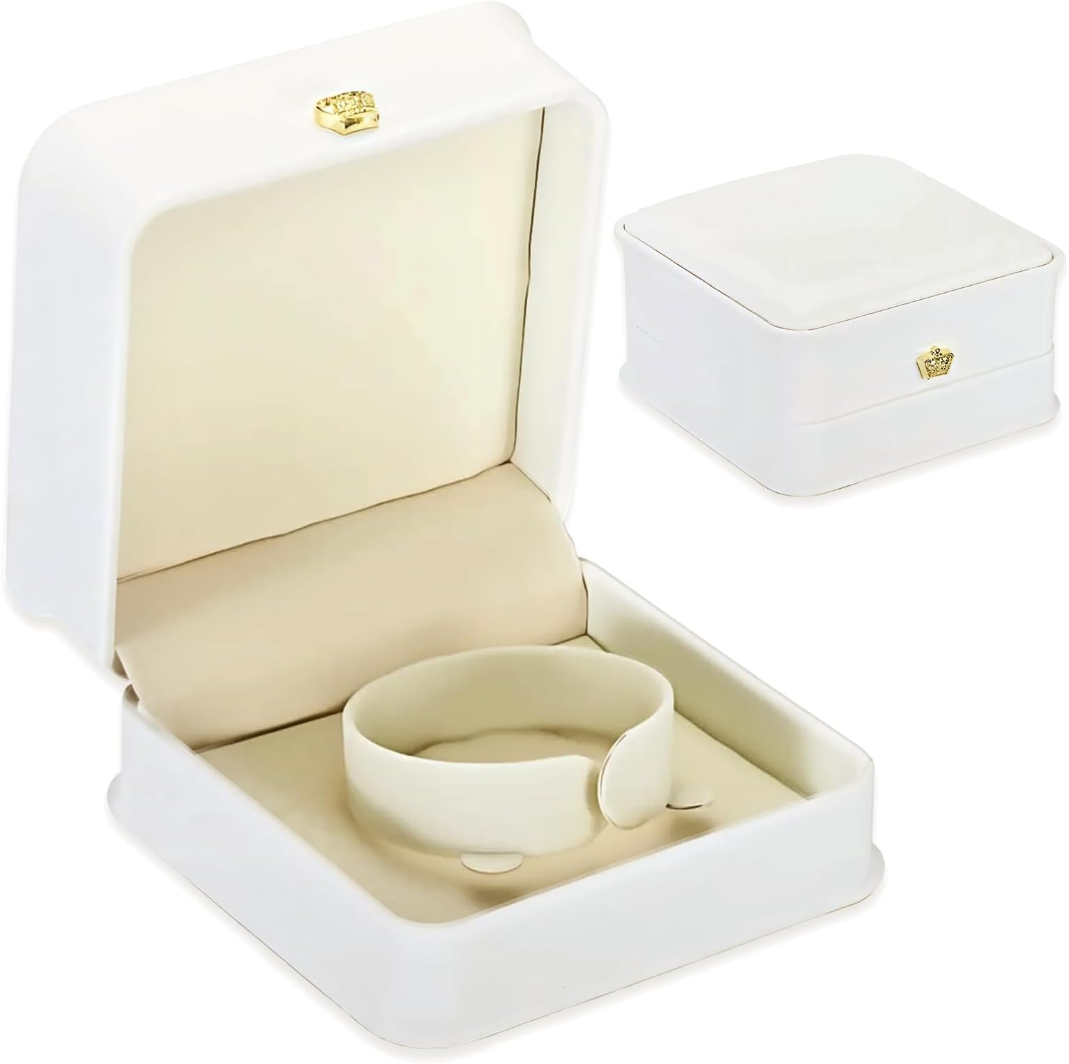 Nuoyiman Bangle Box, White Bracelet Jewellery Gift Box, Birthday Gifts Packaging, Beautiful Bangle Boxes for Engagement Wedding Gifts, Birthday Gift, Mother's Day Women Mom