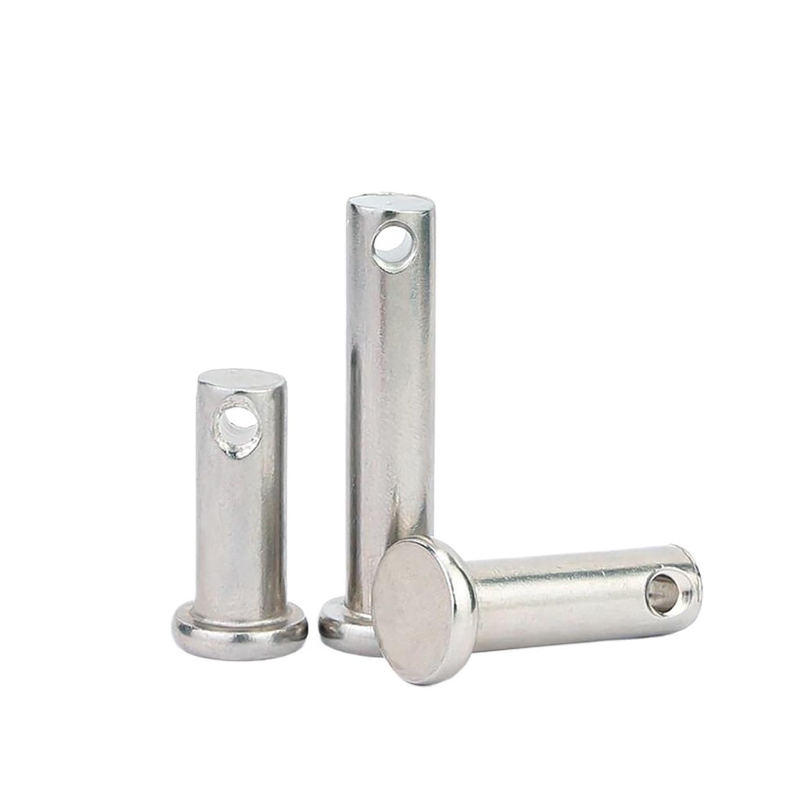 Idomin M3,4,5,6,8,10 304 Stainless Steel Axis Pin Flat Head Cylindrical Pin Hole GB882 Clevis Pin for Retaining R Clips & Split Pins(M4 (5PCS),12 mm)