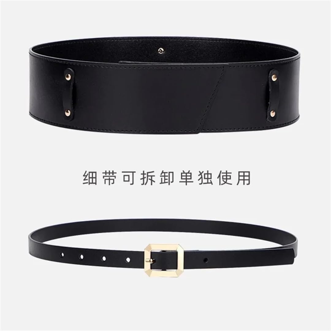 Dual-Use Multifunctional Wide Belt Women's Genuine Leather All-Match Coat Skirt Waistband