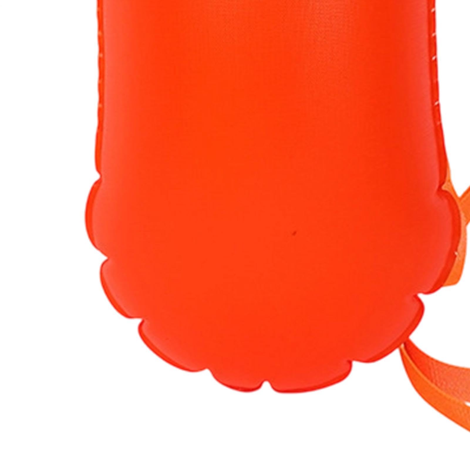 Open Water Swim Buoy | Inflatable High Visibility Waterproof Swim Training Float with Safety Storage, For Men Women Swimmers Beginners Lifeguard Training Competition