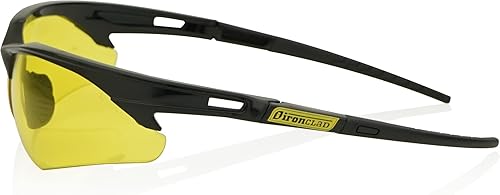 Miniatura 3 de Ironclad Gafas de seguridad, HELIO-media marco, antiarañazos, antivaho, amarillo