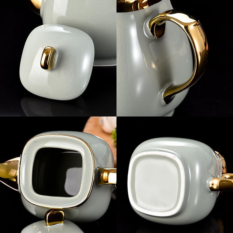 1-3pcs 350ml Ceramic Oil Dispenser Bottle with Handle Soy Sauce Dispenser Vinegar Dispenser Opaque Condiment Container with Lid for Kitchen