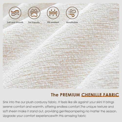 Image of 189 inch Boneless Cloud Couch, Modular Sectional Couches for Living Room, U Shaped with Deep Seats, No Assembly Required, 8 Seater Washable Fabric Sleeper Sofa, White