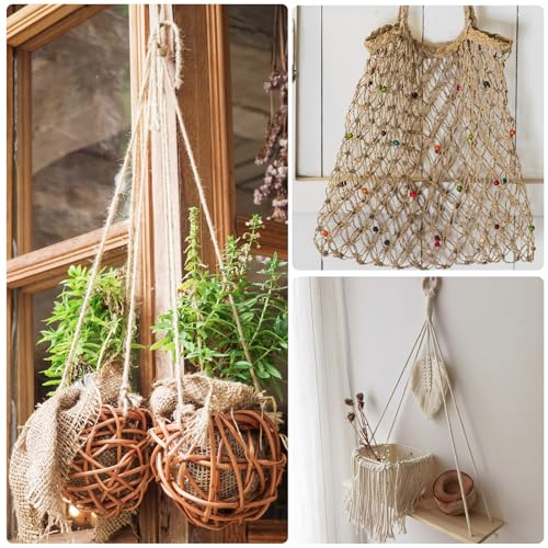 ZYDYRX Cuerda de Yute 4mm x 100m Cáñamo Rascador para Gatos Cuerda Manualidades para Jardinería Bricolaje DecoracióN Hogar Manualidades - imagen 7