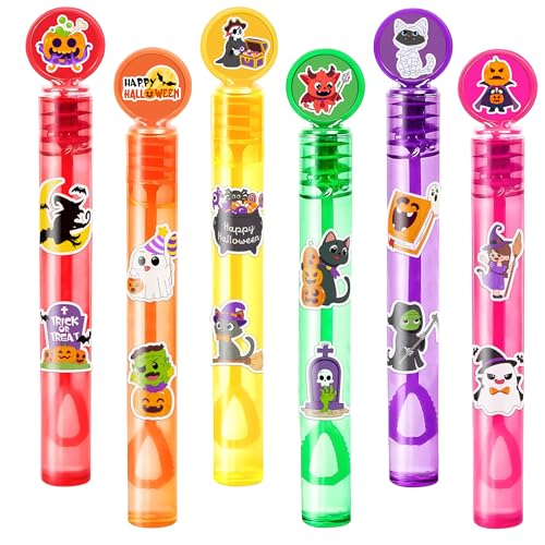 Halloween Party Favors for Kids – 24PCS Spooky-Themed Mini Bubble Wands | Great for Birthday Supplies, Piñata Fillers, Goodie Bags & Classroom Rewards