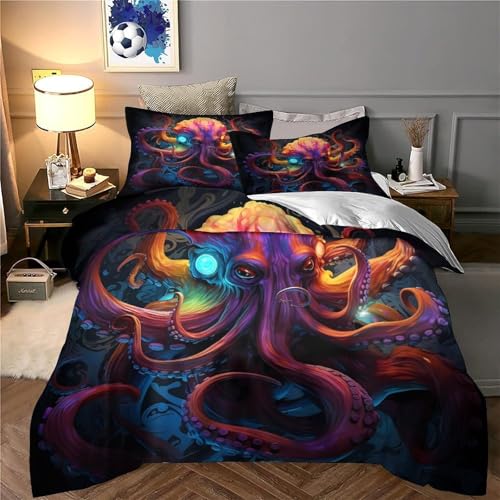 Housse couette douce légère fermeture éclair imprimé floral 3D - 6