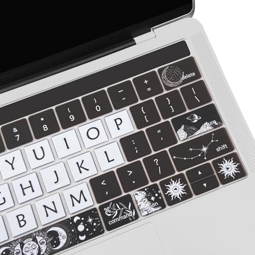 Housse de clavier mignonne MacBook Pro silicone soleil lune A1706 A2159 - 7