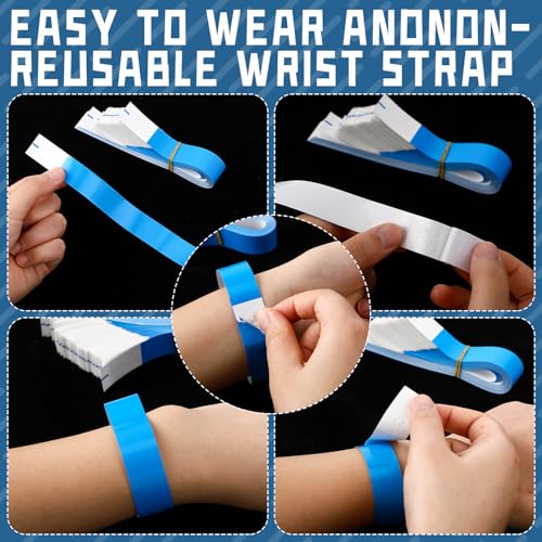 Epakh 500 pulseiras de papel neon à prova d'água para eventos leves para concertos pulseiras adesiv