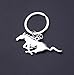 For Ford Mustang 3D Pony Chrome Metal Key Chain Car Logo Keychain Keyfob keyring